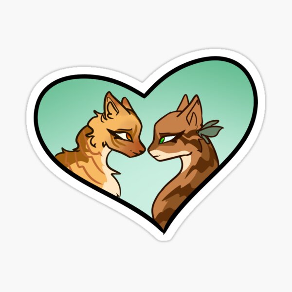 Vista previa del artículo con la obra «Corazón de Mothwing y Leafpool», diseñado y vendido por Dragonkitty11.