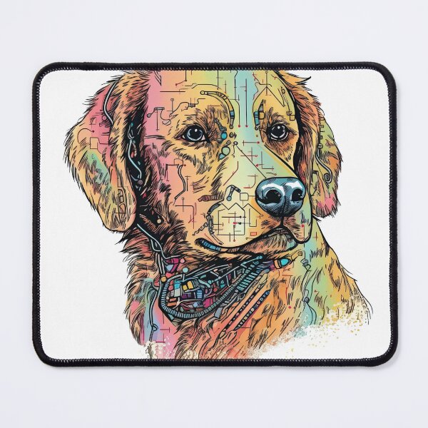 Item preview, Golden Retrieving Intelligence - AI That Takes Care of Your Fur Baby with Clever Tech designed and sold by DooodleGod.