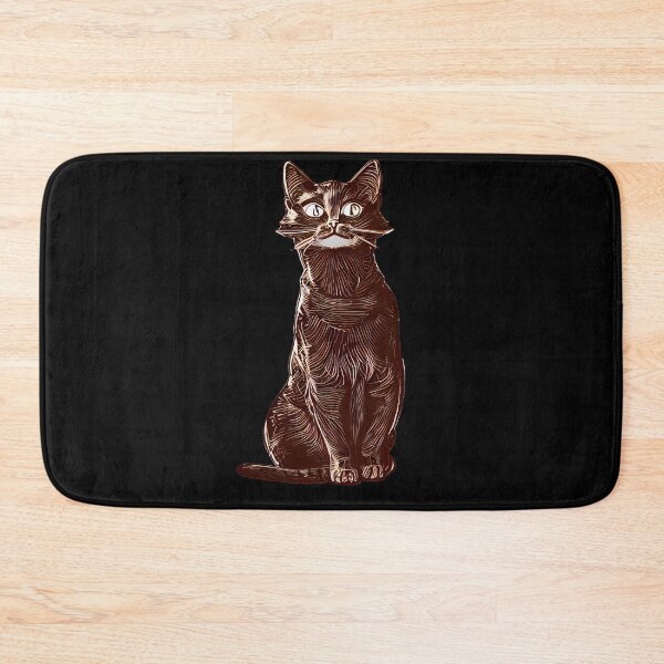 Item preview, a drawing of a cat with a mustache, generative art, digital illustration designed and sold by Mechanical-Artt.