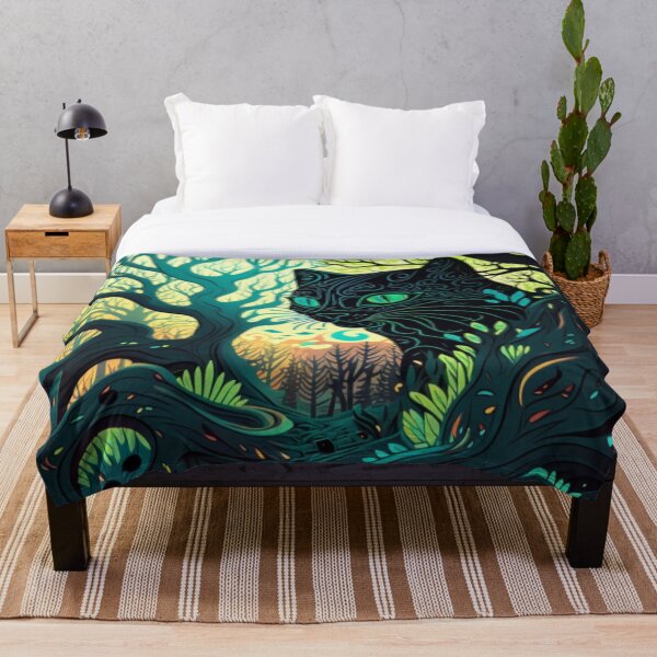 Item preview, Wild Cat in the Night Forest  designed and sold by JojoArtEvo.