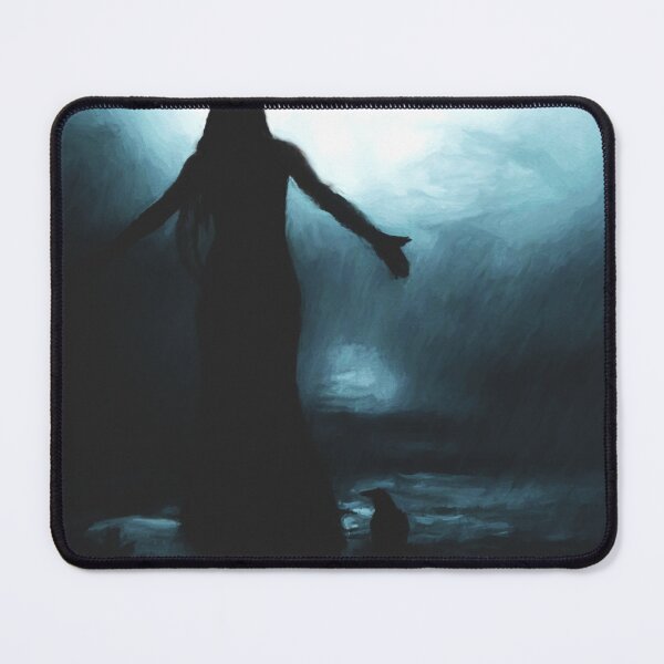 Item preview, celtic goddess morrigan crow raven rain water woman animal mythical designed and sold by druidwolfart.