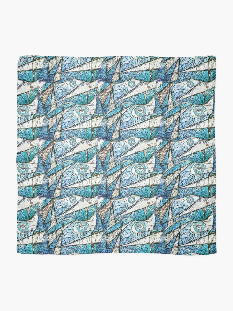 Thumbnail 2 of 3, Scarf, Triangles and Ripples designed and sold by Linandara.