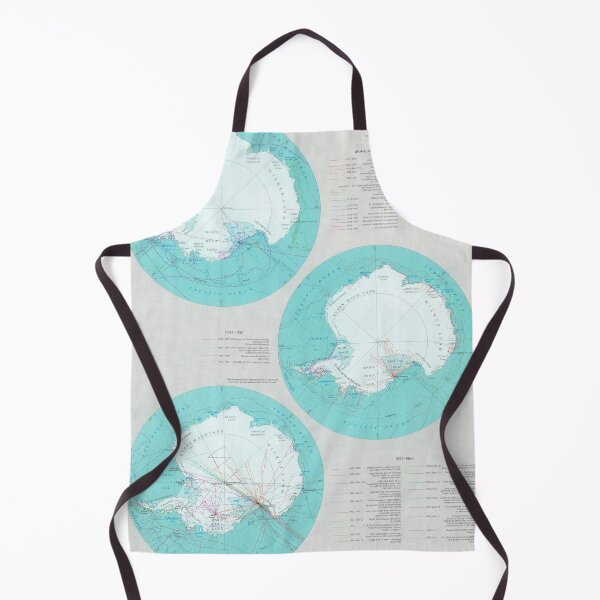 Item preview, Vintage Antarctica US Expedition Routes Map (1968) designed and sold by BravuraMedia.