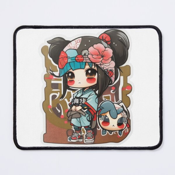 Item preview, Adorable kimono-clad girl radiating stylish charm stickers. designed and sold by mefirefire.