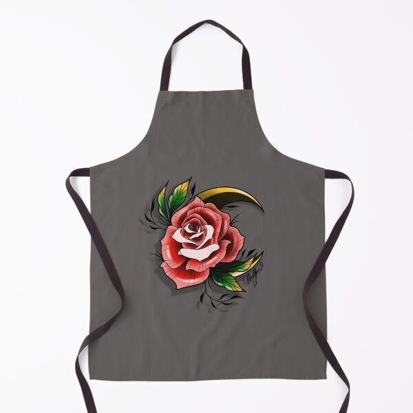Item preview, Neotraditional Moon and Rose designed and sold by green66designs.