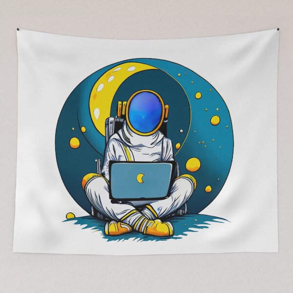 Item preview, Astronaut Using Computer designed and sold by okomerkilic.