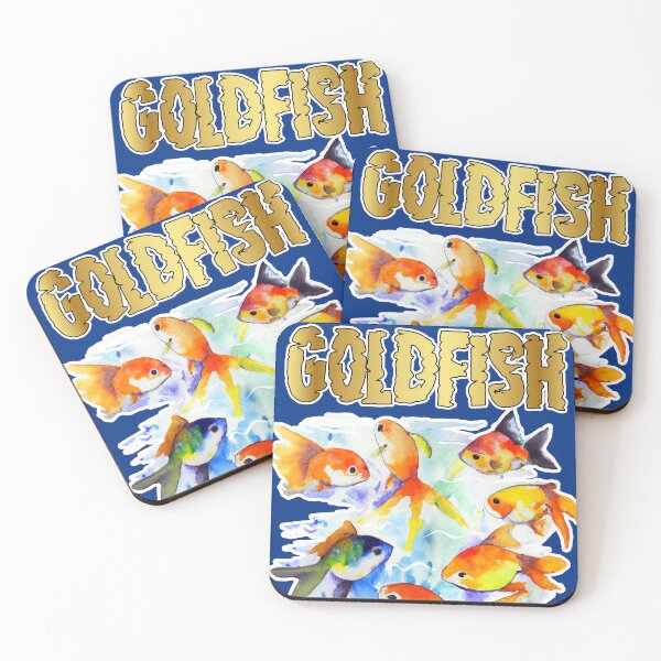 Item preview, Gold fish in watercolor swimming in the water designed and sold by Elnica.