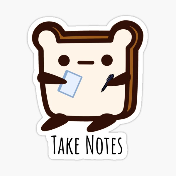 Take Notes Sticker for Sale by Comsworth