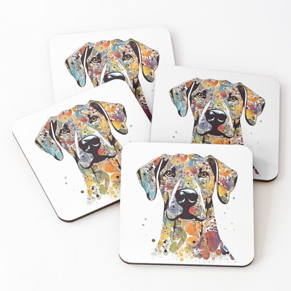 Artikelvorschau, masterpieceful Dane: Great Dane Collage of diverse and Paint on Canvas for Dog Lovers and Home entworfen und verkauft von DooodleGod.