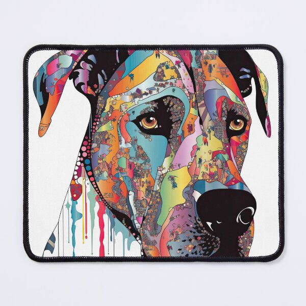 Item preview, Dane masterpieceistry Collage Leash-Closure masterpiece for Dog Lovers and Owners in Modern Hand-drawn artwork, Featuring Multiple Colored Gentle Giants in Neutral designed and sold by DooodleGod.