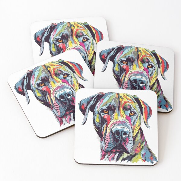 Item preview, Great Dane Portrait masterpiece: unique Creation for Passionate Possessors of Lively Canine Perloved onealities -Great Dane masterpieceistry". designed and sold by DooodleGod.