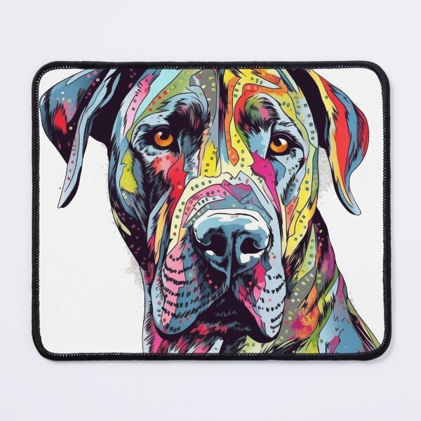 Item preview, Great Dane Portrait masterpiece: unique Creation for Passionate Possessors of Lively Canine Perloved onealities -Great Dane masterpieceistry". designed and sold by DooodleGod.