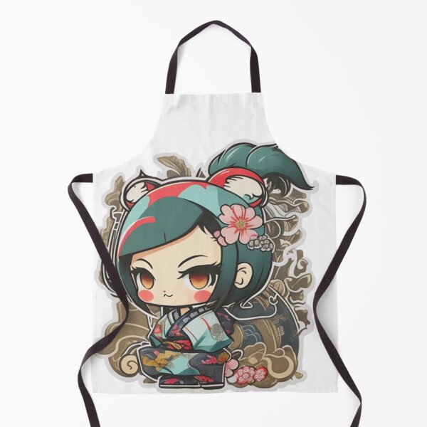 Item preview, Adorable kimono-clad girl radiating stylish charm stickers designed and sold by mefirefire.