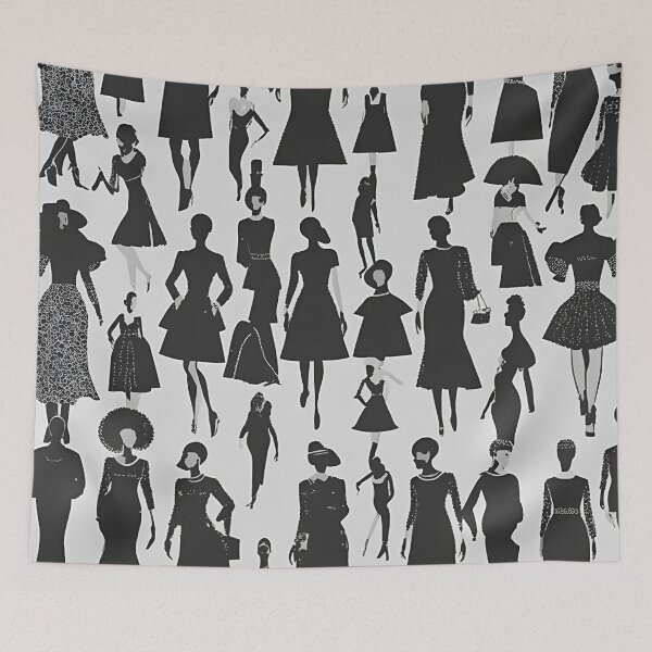 Item preview, Chic Minimalism Modern Patterns featuring Fashion Silhouettes designed and sold by Tamas Das.