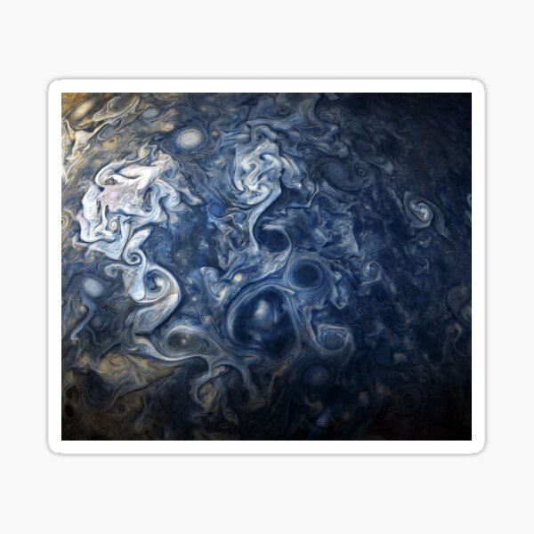 Item preview, Swirling Blue Clouds of Planet Jupiter from Juno Cam designed and sold by allhistory.