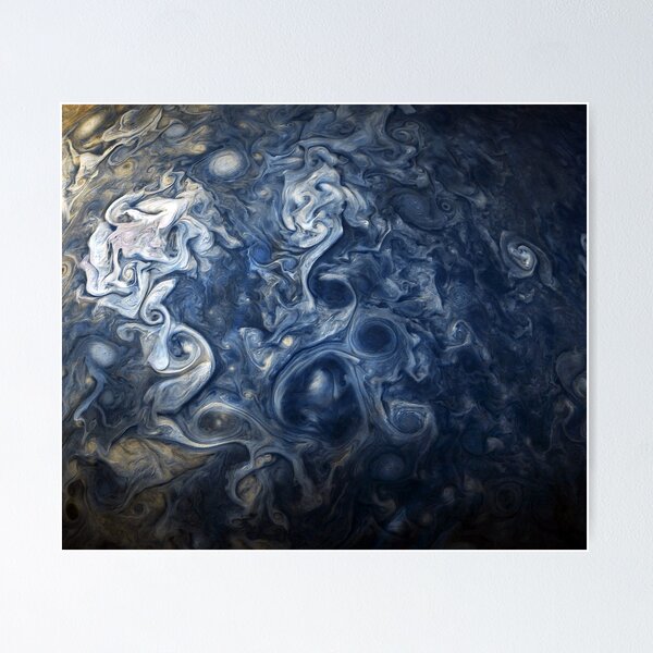 Item preview, Swirling Blue Clouds of Planet Jupiter from Juno Cam designed and sold by allhistory.
