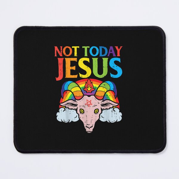 Item preview, Today Not Jesus Satan Goat Satanic Rainbow Satanism Gift designed and sold by maiayos.