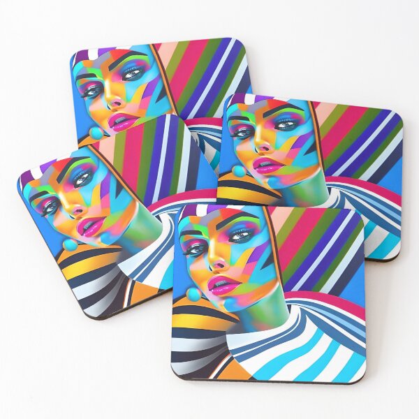 Item preview, portrait stripes woman designed and sold by Nervakwzk.