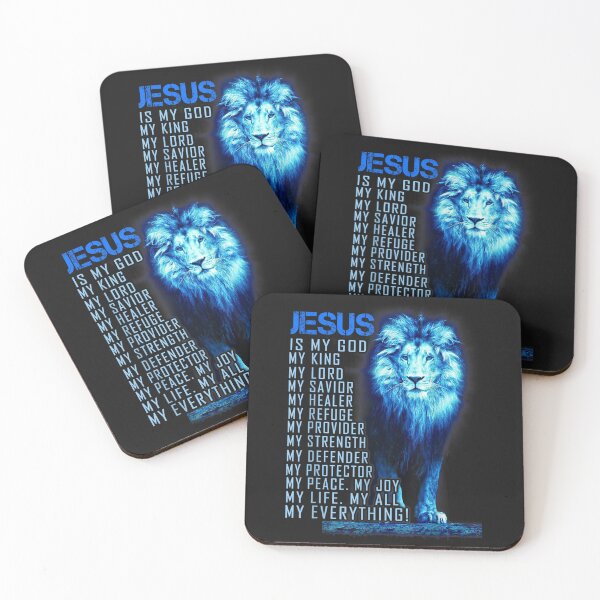 Item preview, Jesus Is My God King My Lord My Savior Blue Lion Christian designed and sold by maiayos.