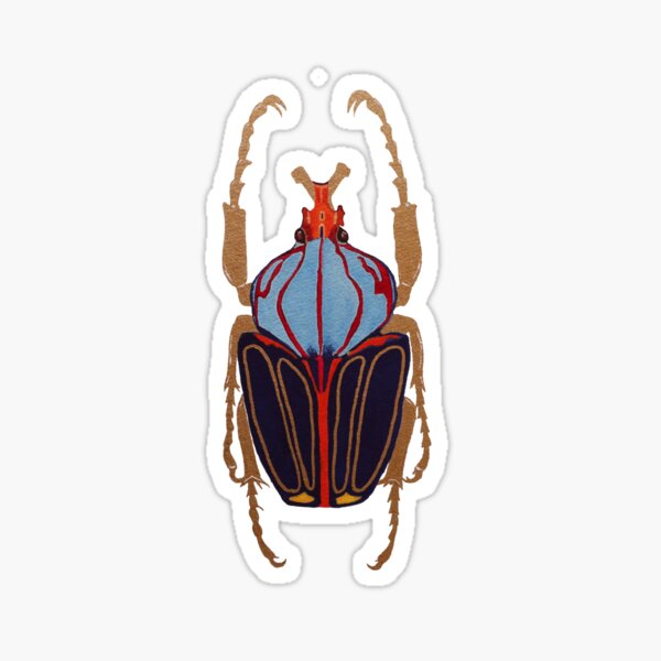 Item preview, SCARAB BEETLE Watercolor Paint Original Art INSECT designed and sold by Susan Prolman.
