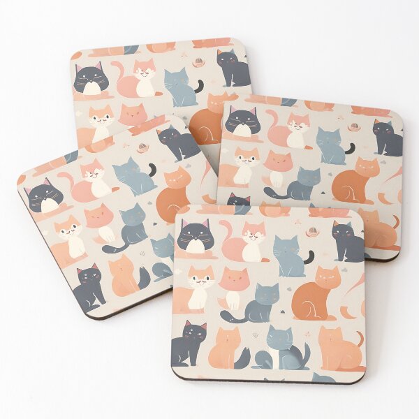 Item preview, Purr-fect Simplicity Embracing Modern Minimalism with Cat Silhouette Patterns designed and sold by Tamas Das.