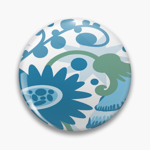 Item preview, Flowing Flowers Blue and White designed and sold by ClubCreativeArt.
