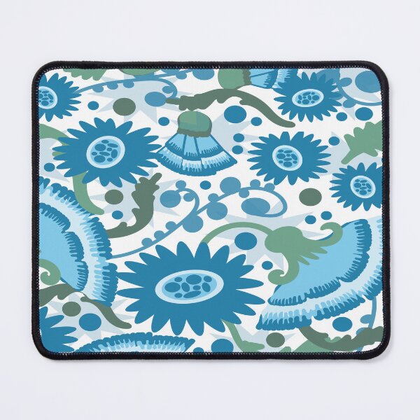Item preview, Flowing Flowers Blue and White designed and sold by ClubCreativeArt.