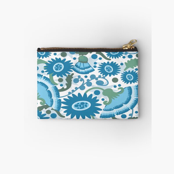 Item preview, Flowing Flowers Blue and White designed and sold by ClubCreativeArt.