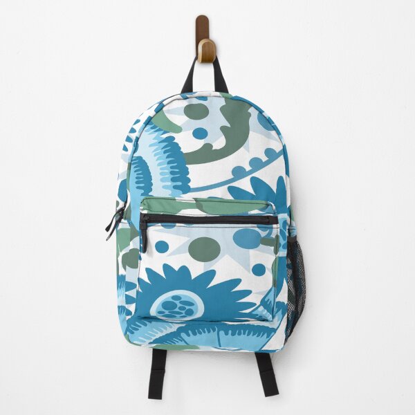 Item preview, Flowing Flowers Blue and White designed and sold by ClubCreativeArt.
