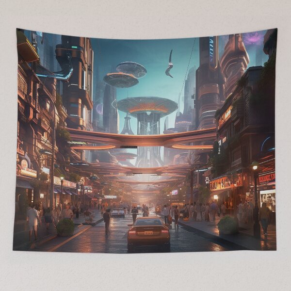 Item preview, Futuristic city  designed and sold by WarmBreeze1.
