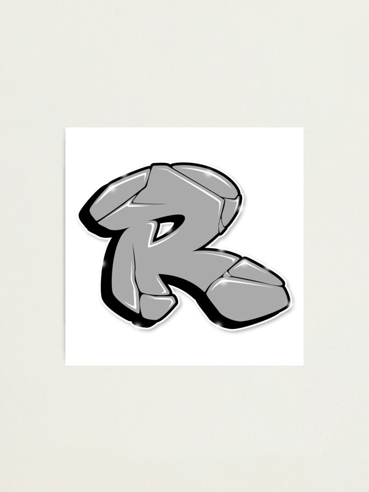 R Graffiti Letter Photographic Print By Joax Redbubble