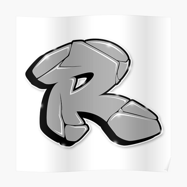 "R Graffiti letter" Poster for Sale by joax Redbubble