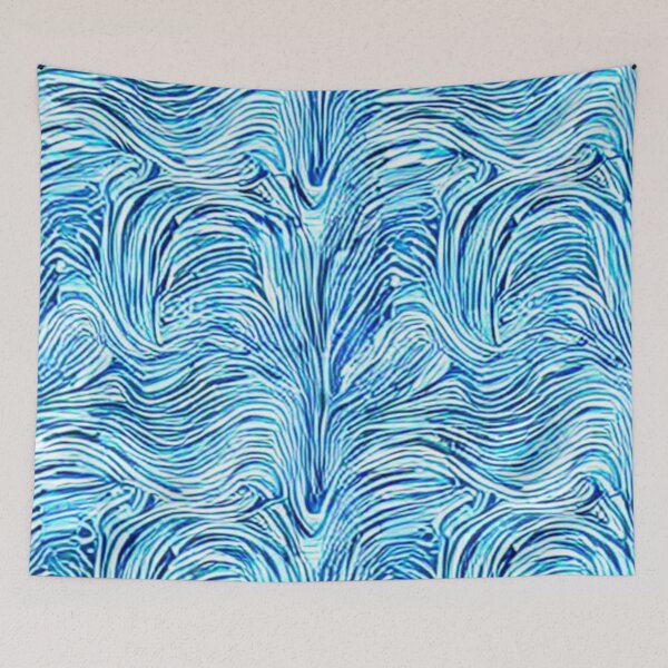 Item preview, Abstract Blue Waves Pattern designed and sold by calibrit.