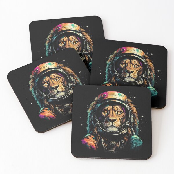 Item preview, Lion Astronaut Sci-Fi Digital Design designed and sold by Galactic1Arts.