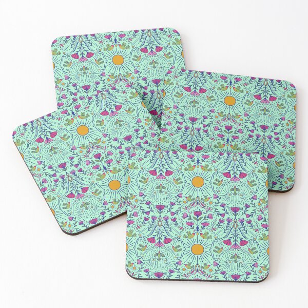 Item preview, Hummingbird and Flowers Folk Art Pattern designed and sold by Stephanie McRae.