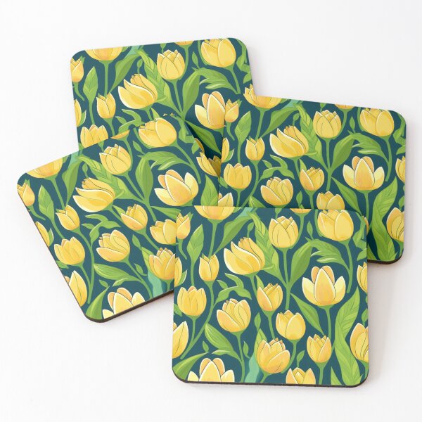 Item preview, Yellow tulips art pattern designed and sold by imagenia.