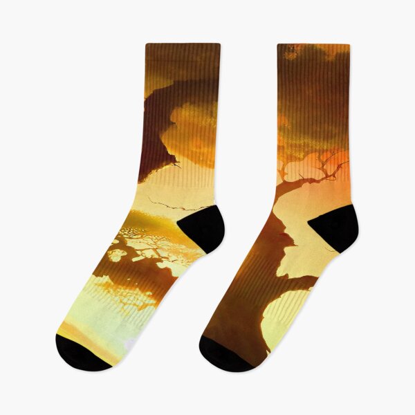 Item preview, Desert Sunset Yellow and Green with Large Tree designed and sold by deniselynnimage.