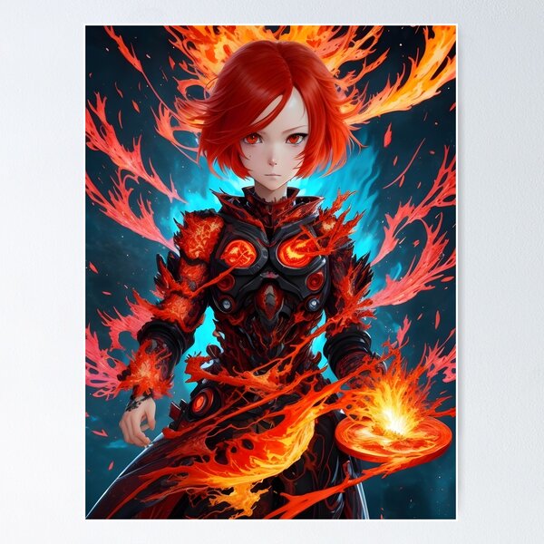 Anime Fire Witch Poster for Sale by EandPArt