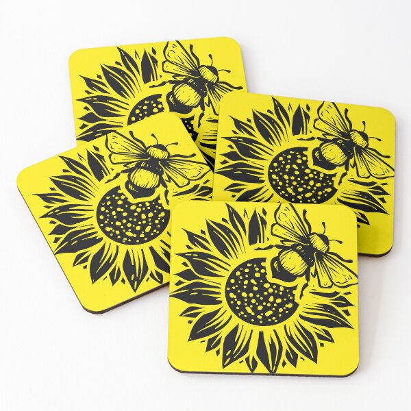 Item preview, Bee on sunflower drawing -Sunflower with bee clipart designed and sold by Wonder-T.