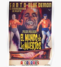 Santo Blue Demon El Mundo De Los Muertos Poster