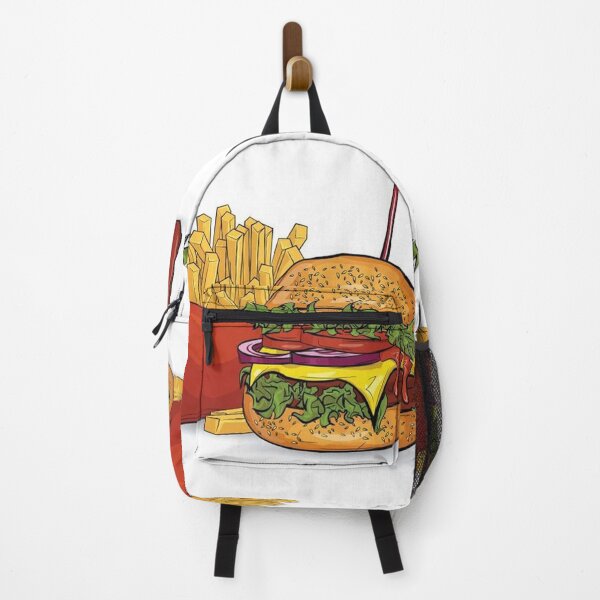 Vista previa del artículo con la obra «Hamburguesa con papas fritas», diseñado y vendido por KaitlinDouglas.