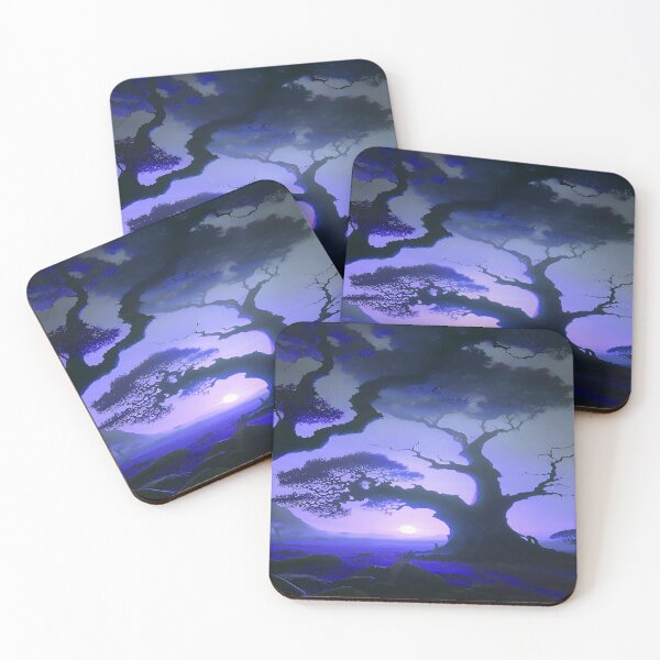 Item preview, Desert Sunset Bluish Purple with Large Tree designed and sold by deniselynnimage.