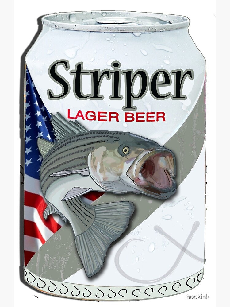 Discover Striper lager beer Premium Matte Vertical Poster