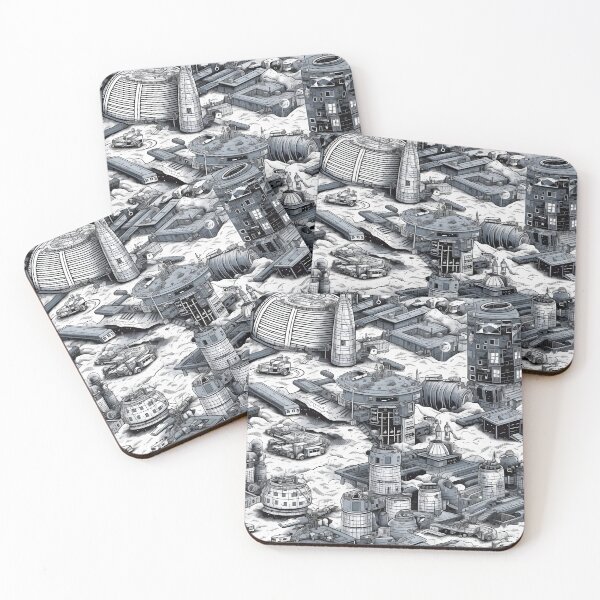 Item preview, Monochromatic Lunar Base – Seamless designed and sold by GalacticLabs.