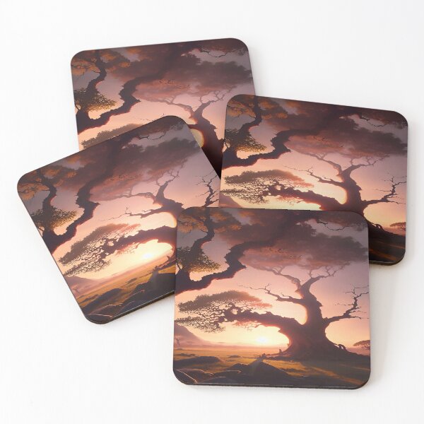 Item preview, Desert Golden Sunset with Large Tree designed and sold by deniselynnimage.