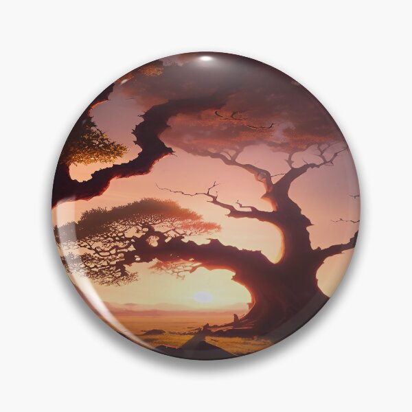 Item preview, Desert Golden Sunset with Large Tree designed and sold by deniselynnimage.