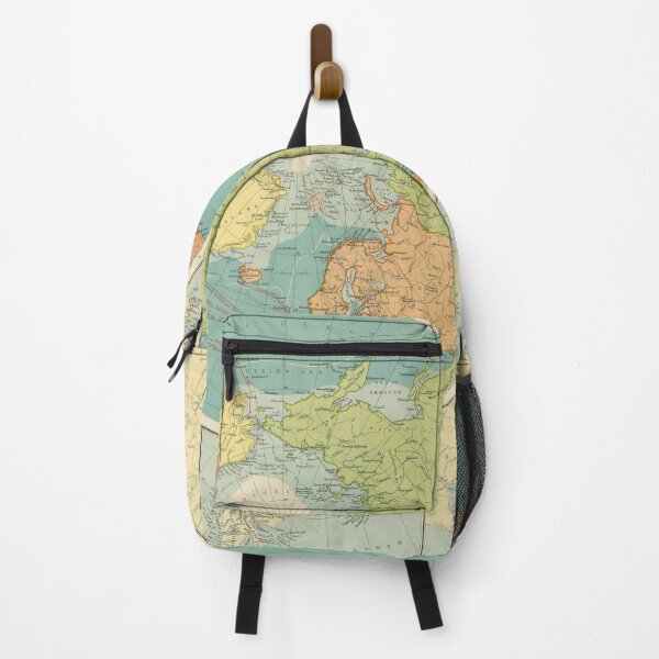 Item preview, Vintage Arctic & Antarctic Regions Map (1922) designed and sold by BravuraMedia.