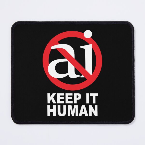 Item preview, No AI - Keep It Human - (White) designed and sold by WonderWhat.