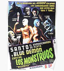 Santo Blue Demon Contra Los Monstruos Poster