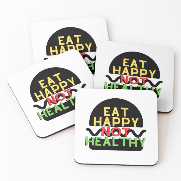 Item preview, eat happy not healthy designed and sold by YQvibe Studio.